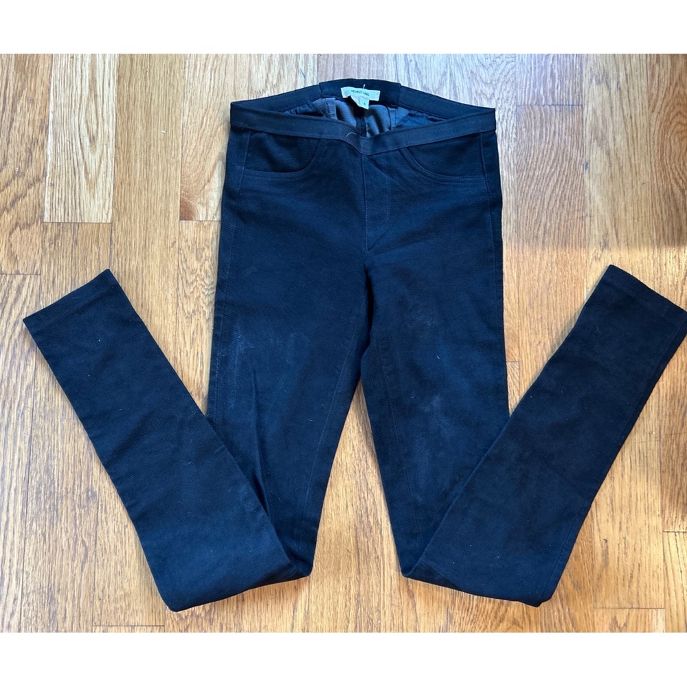 Helmet Lang Pull On Black Snake Textured Leather leggings Pants 0 Stretch